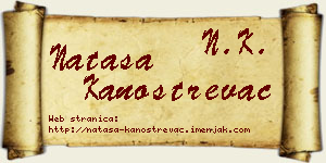 Nataša Kanostrevac vizit kartica